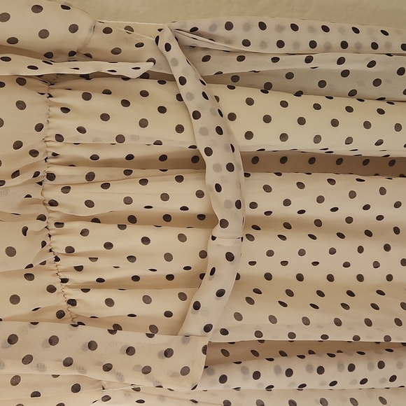 Sweet Pea Cream and Black Polka Dot Dress - Picture 4 of 7